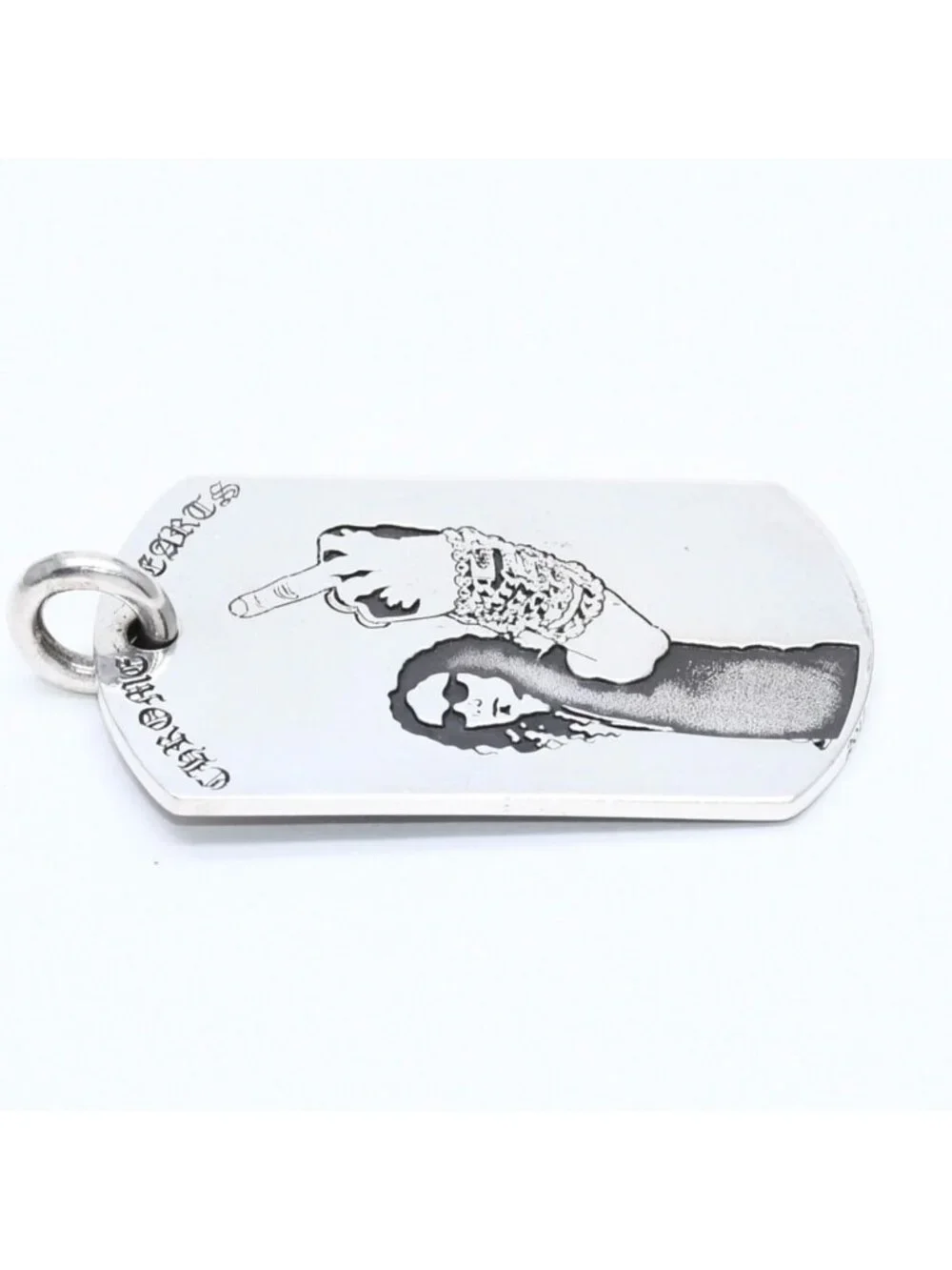 Chrome Hearts D Tag RS FU American Flag Richard Star Large Dog Tag Weight